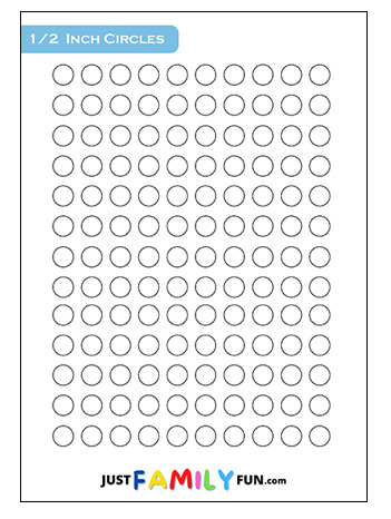 1/2 Inch Printable Small Circle Template