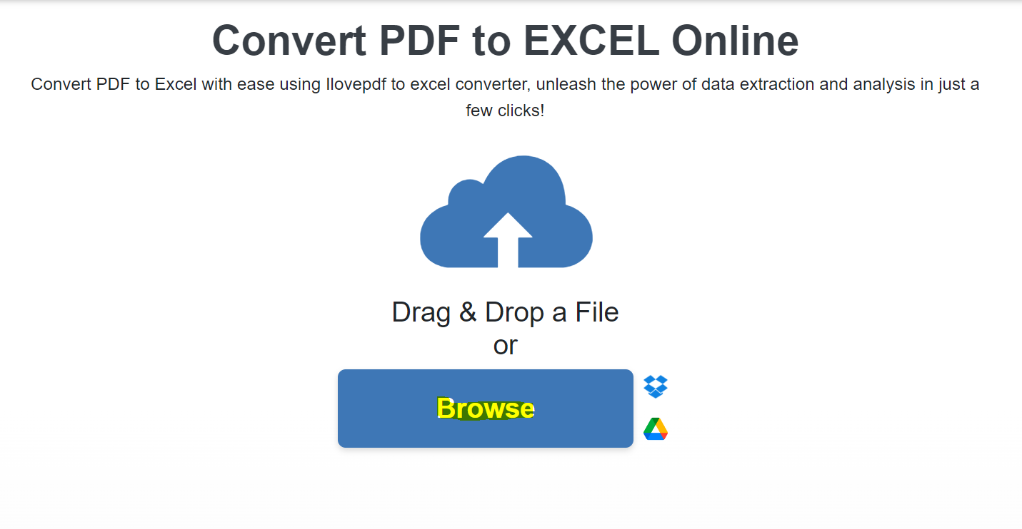 PDF TO EXCEL