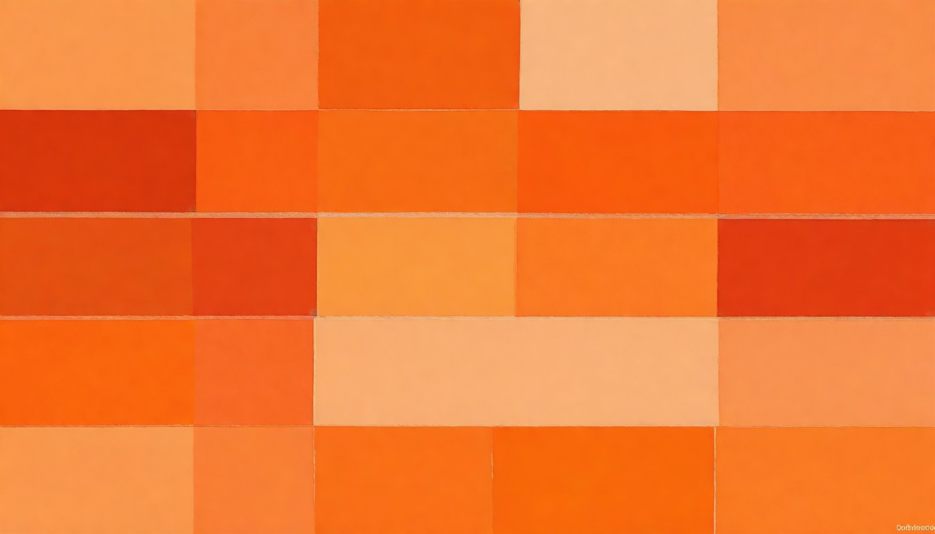 orange two colour combination for bedroom walls