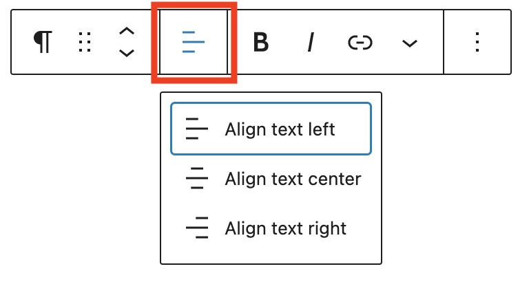 text alignment