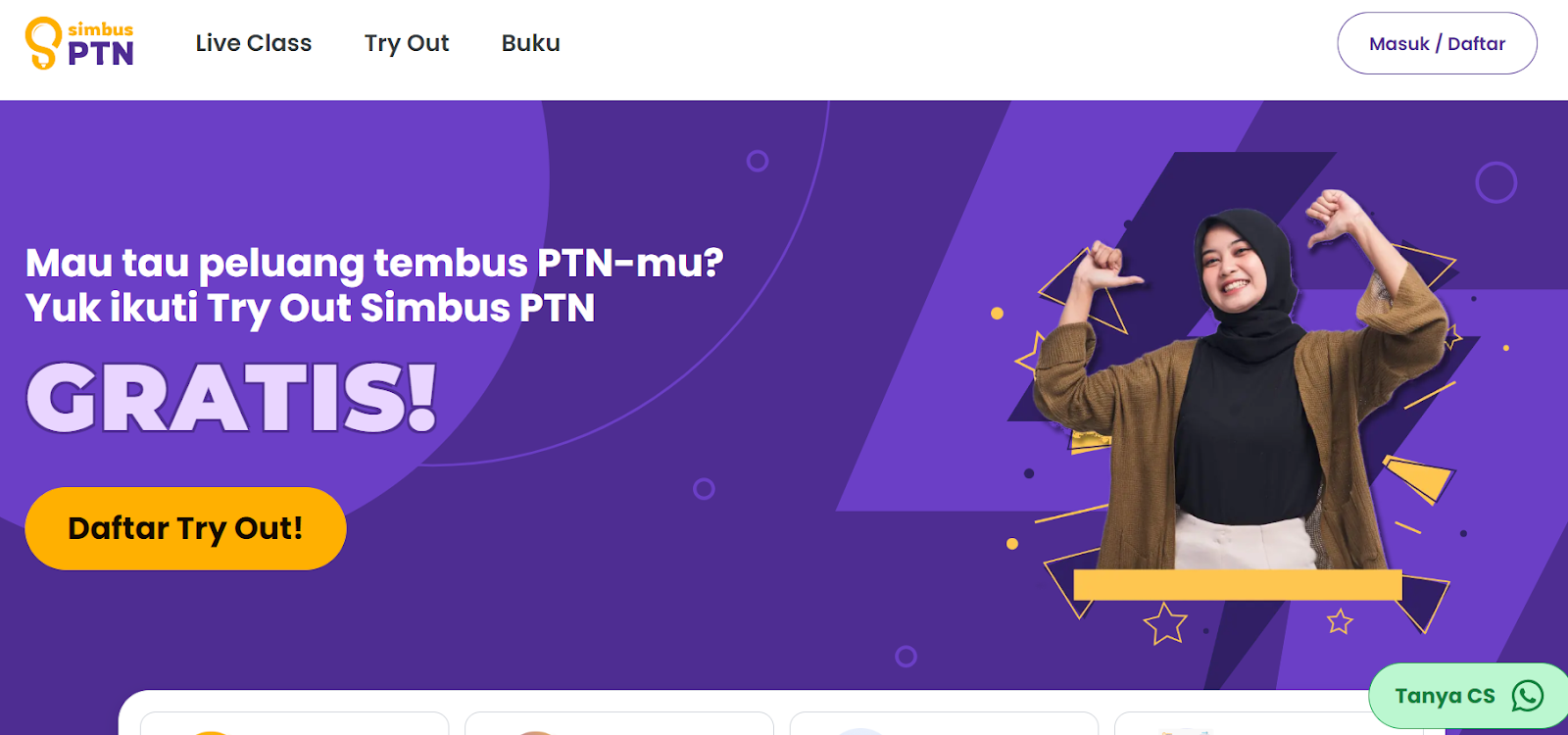 website tryout gratis simbus PTN