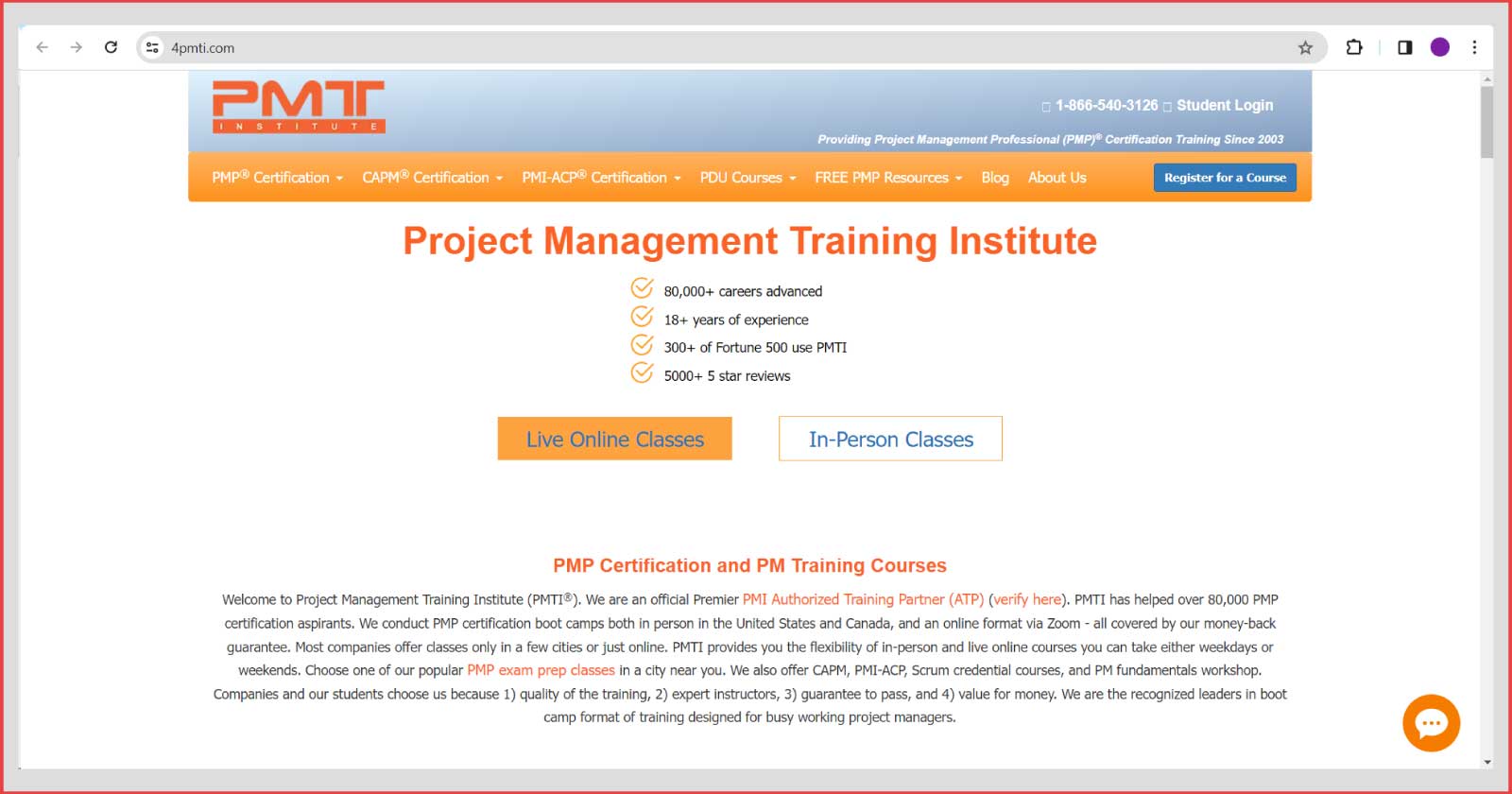 Top PMP Boot Camps 1