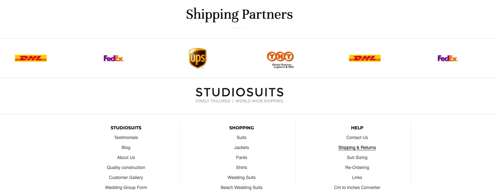 Image of StudioSuits’ website