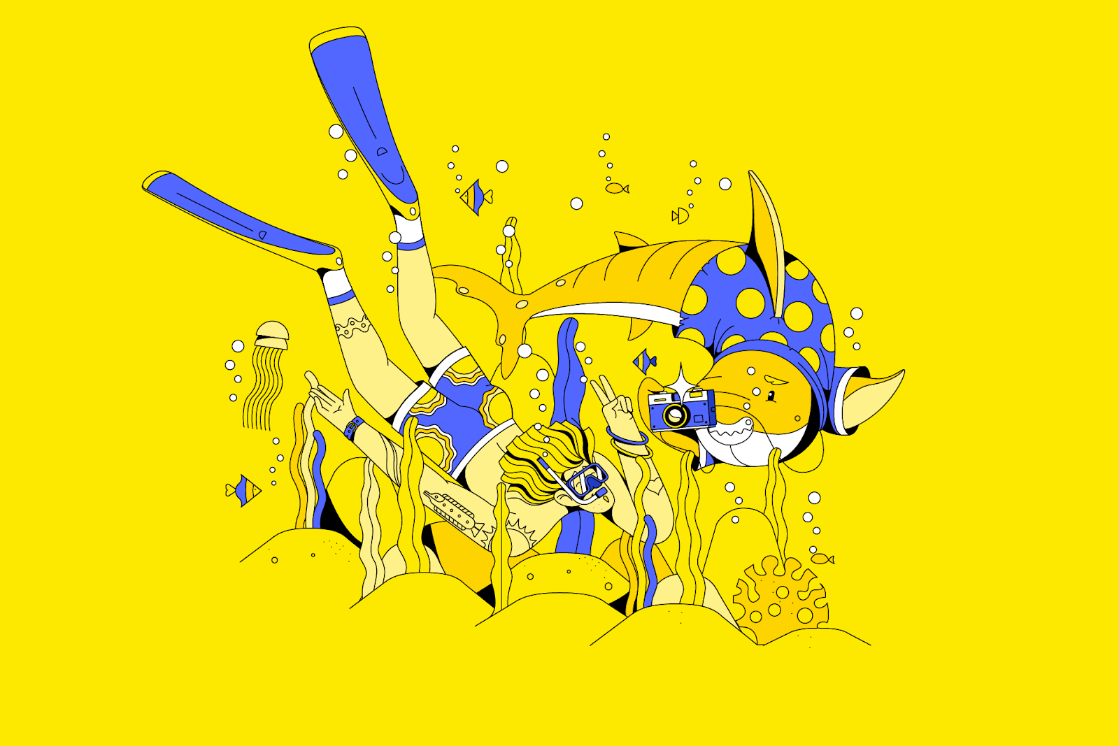 Artifact from the Scoot Airlines Illustration Showcase article on Abduzeedo