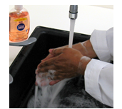 Text Box: Handwashing sink and facility. Source: Berkeley Lab EHS. 