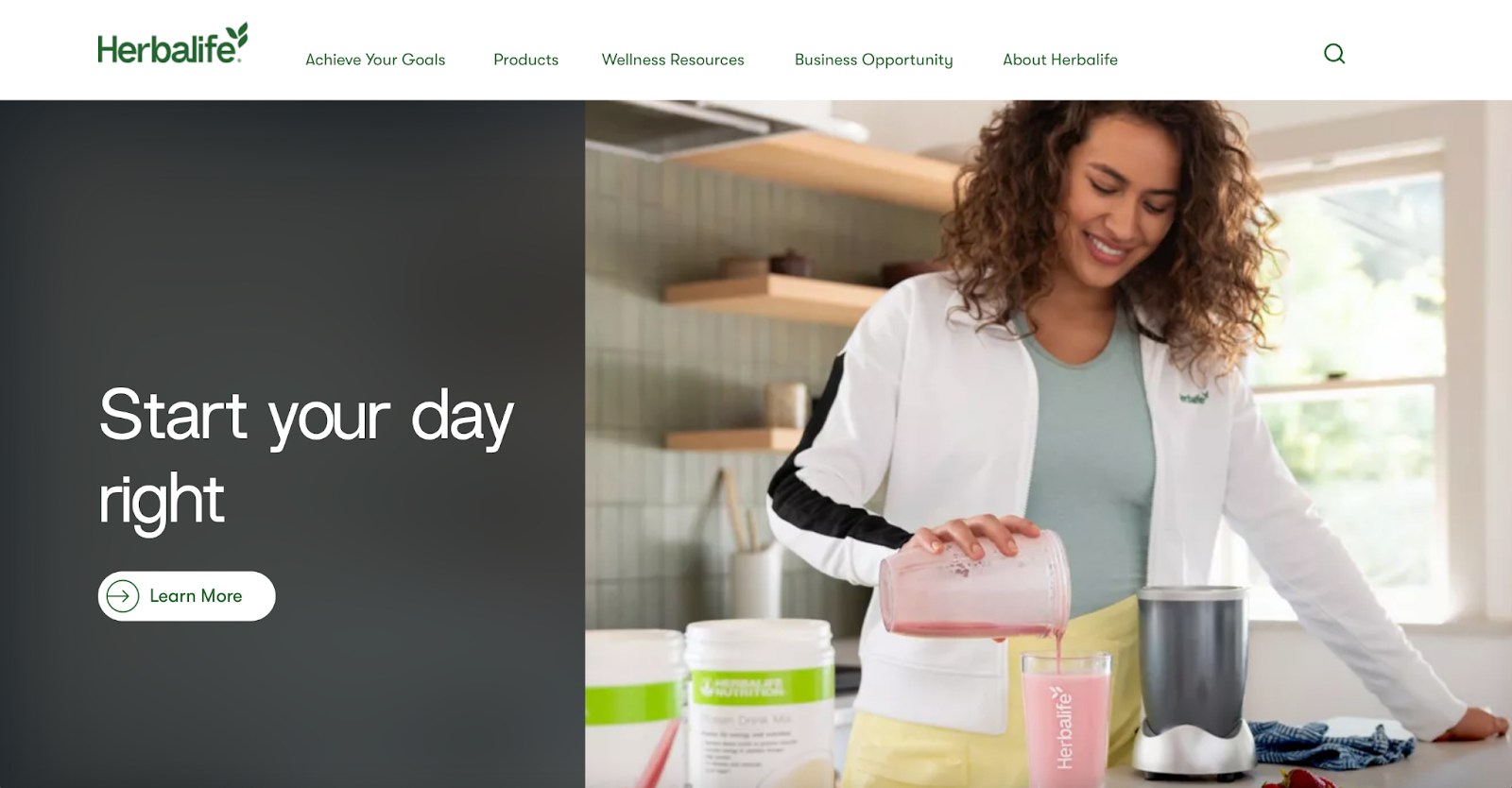 bespoke web design examples, Herbalife