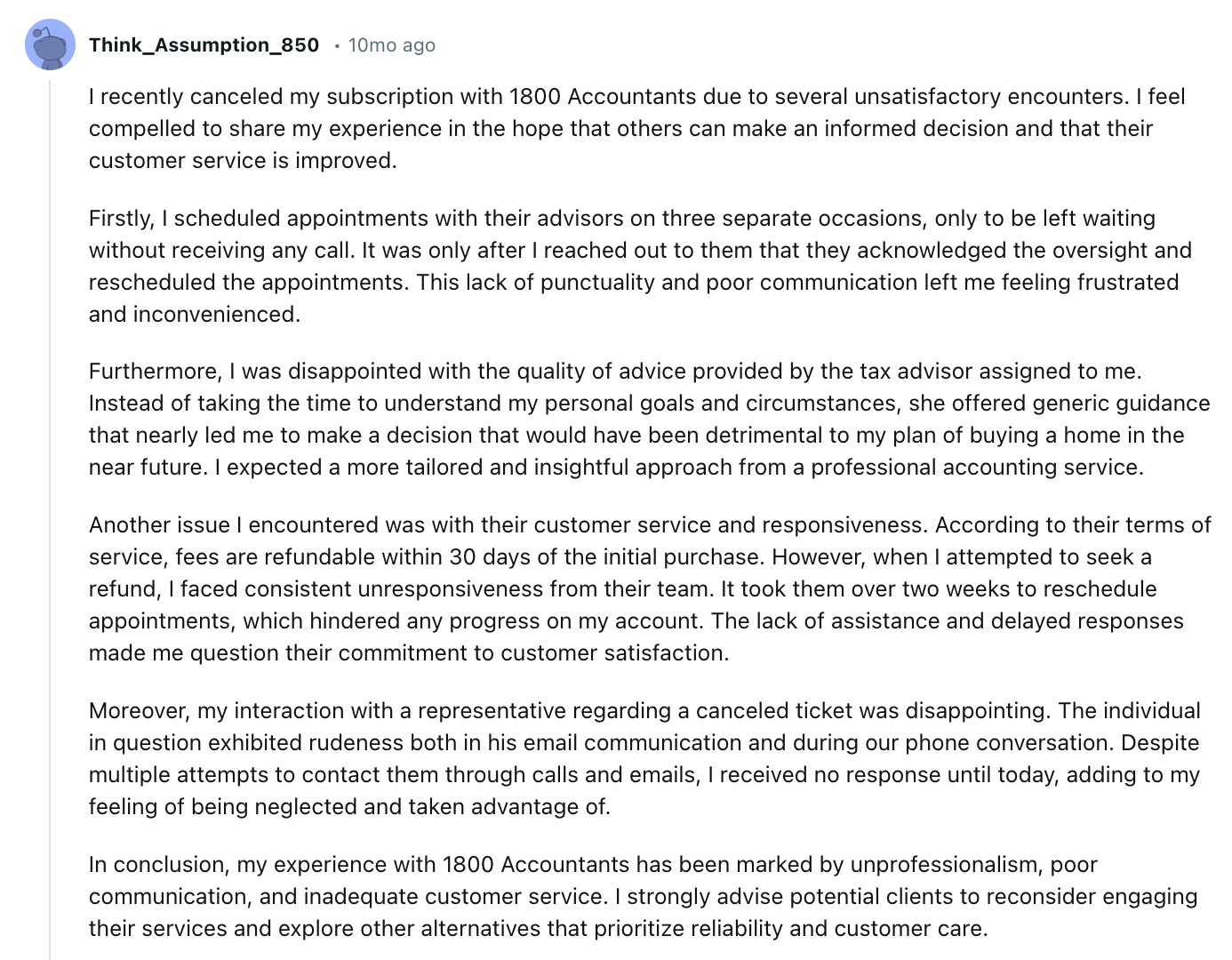 1800accountant reviews reddit