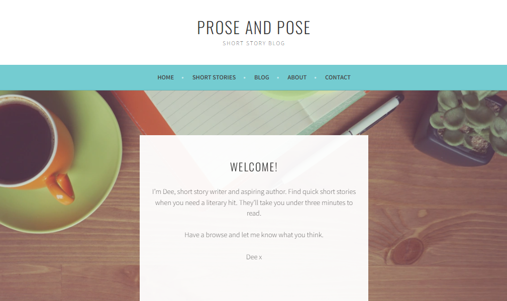 Prose and Pose Blog Webpage