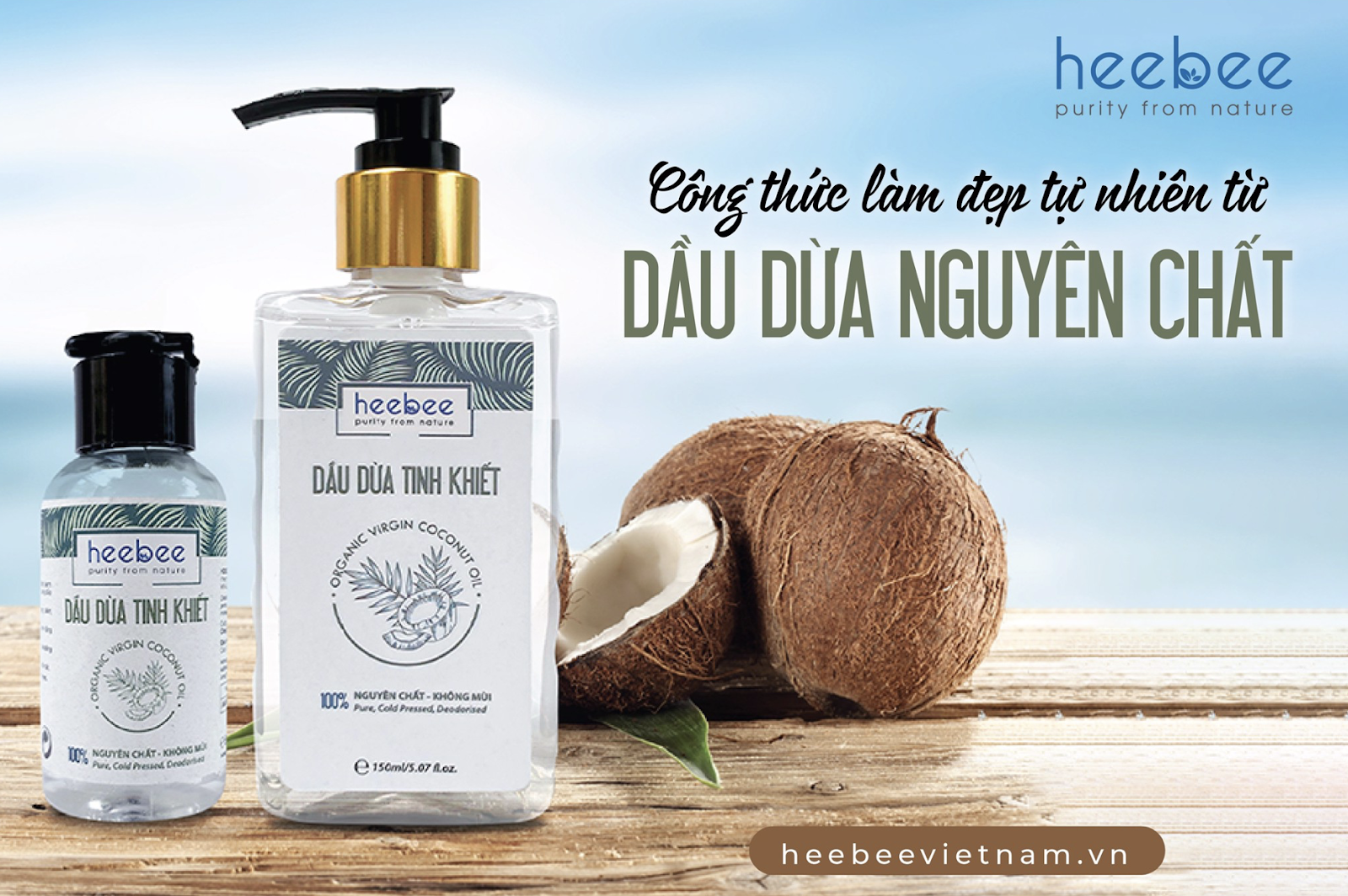 Dầu dừa nguyên chất Heebee