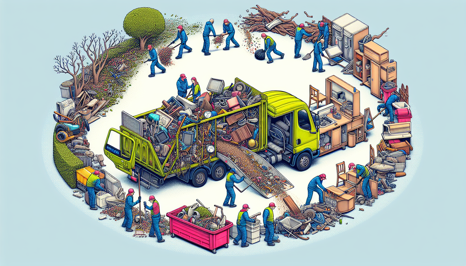 Illustration of the junk removal process