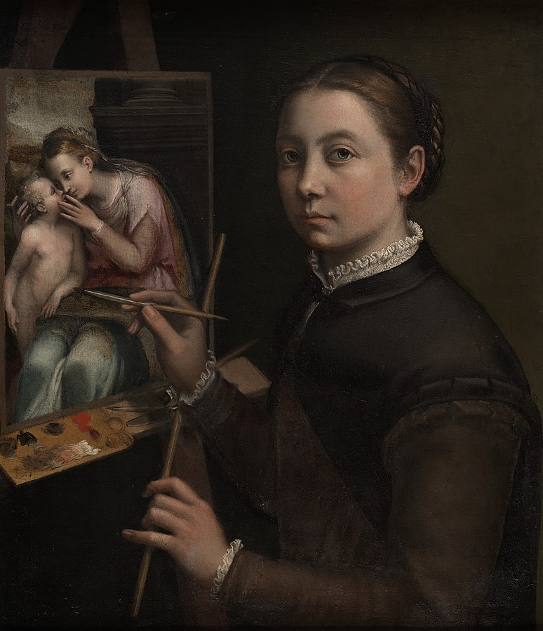 Sophonisba Anguissola’s “Self Portrait at the Easel” created c. 1556–1565