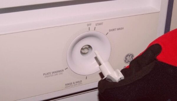 Electronic timer of the dishwasher.