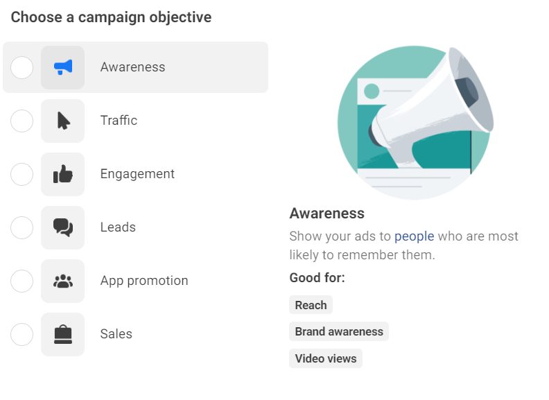 Facebook - Campaign Objectives