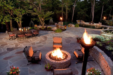 top outdoor heating ideas for your deck or patio tiki torch heaters and fire pit with seating custom built michigan