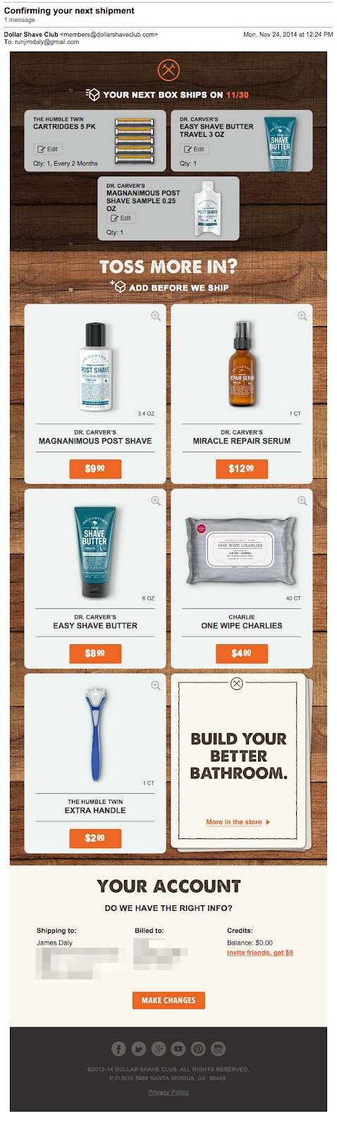 Dollar-Shave-Club-Upsell-order-confirmation-Email