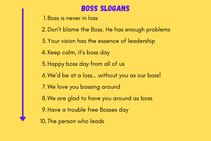 Boss's Day Slogans