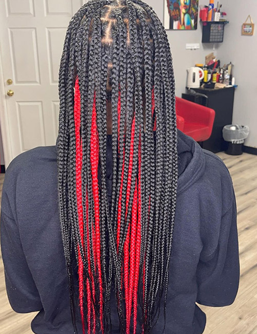  Red Highlighted Braid