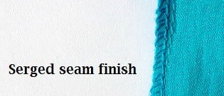 serged seam