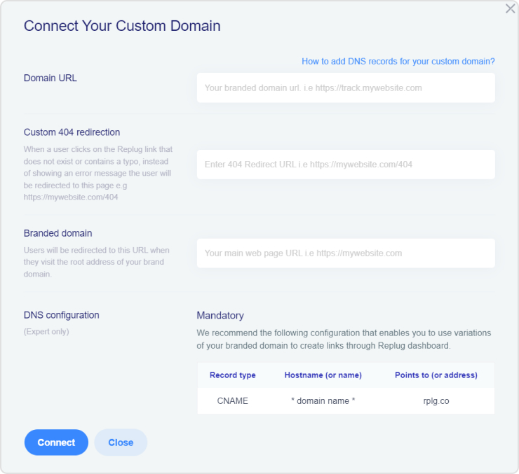 Connect Custom Domain