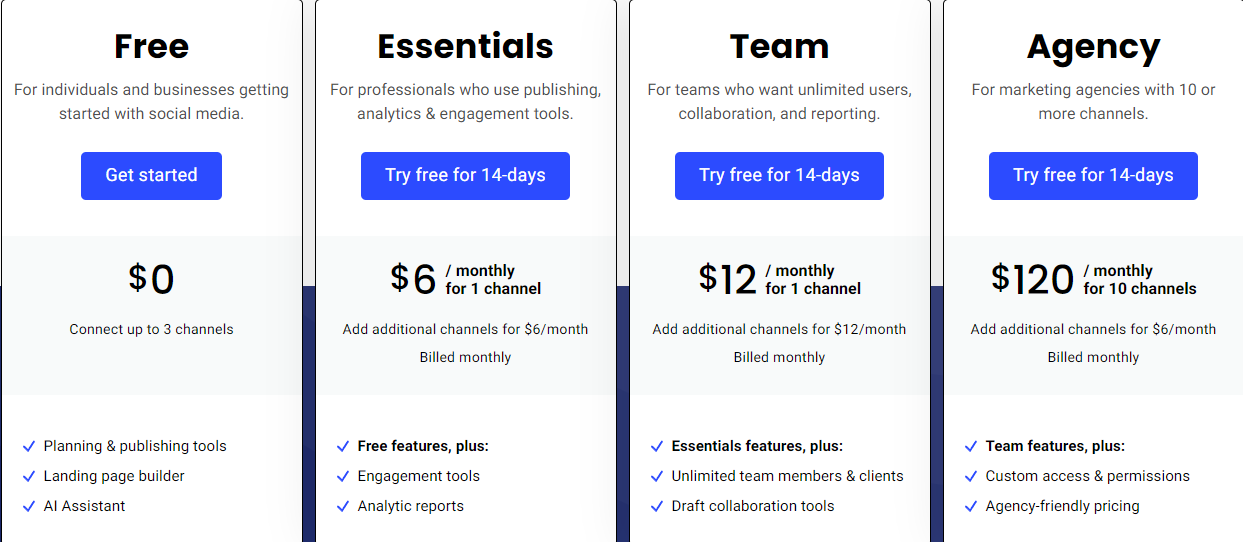 Pricing Plans for Buffer