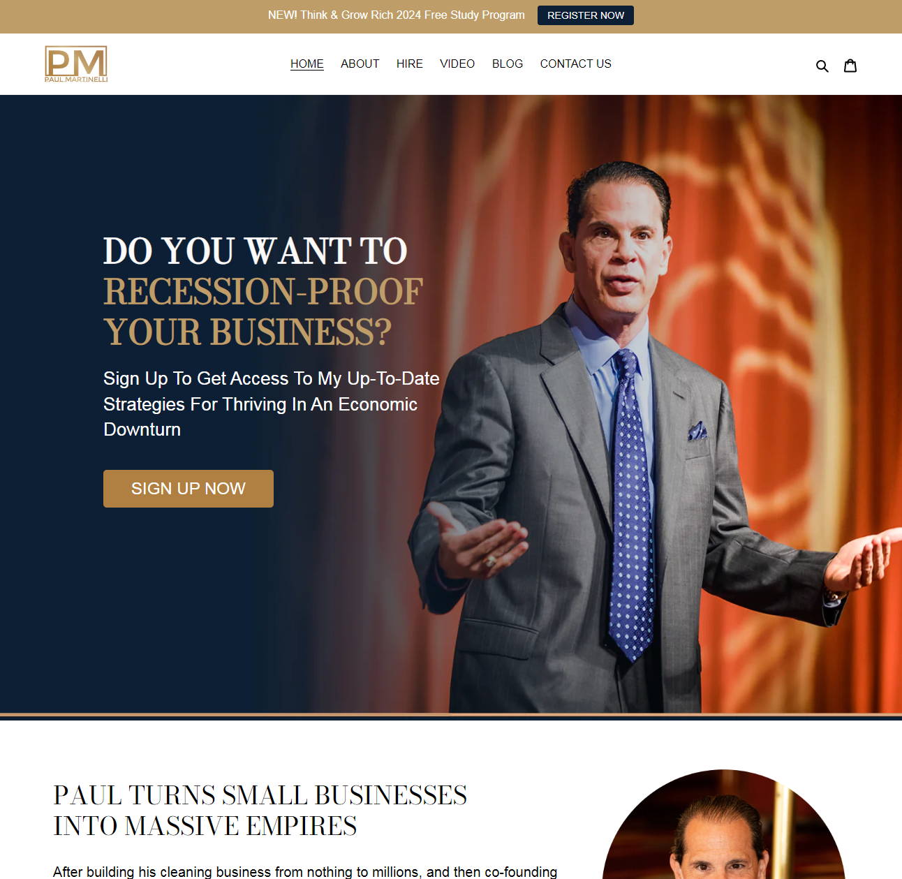website design for coaches, example from Paul MartinelliIMG Name: pm