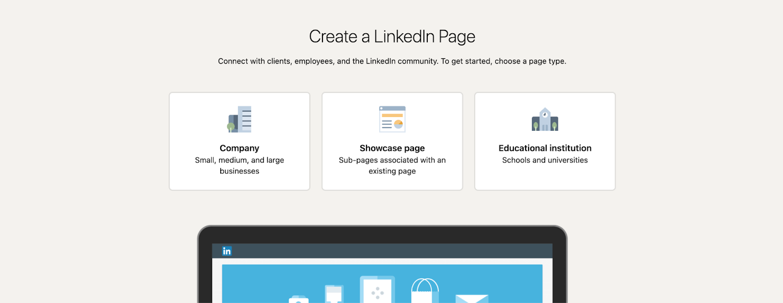 create a linkedin page