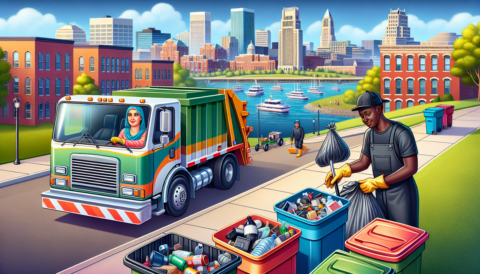 Illustration of garbage services in Omaha NE