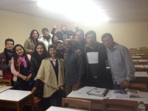 with tourism students at Universidad Andina, Cusco
