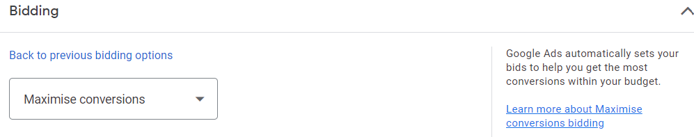 Google Ads Maximize Conversions Bidding