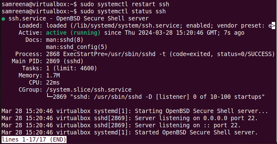 how to restart ssh service? (linux restart sshd server)