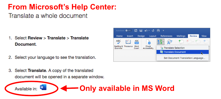 powerpoint translation