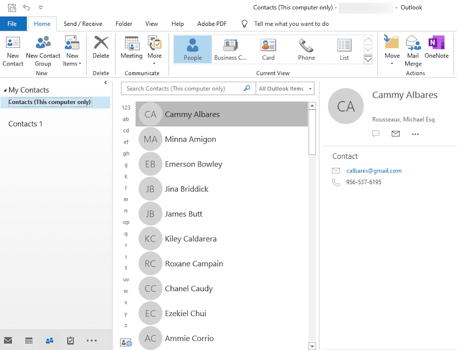 Groups in Outlook Email