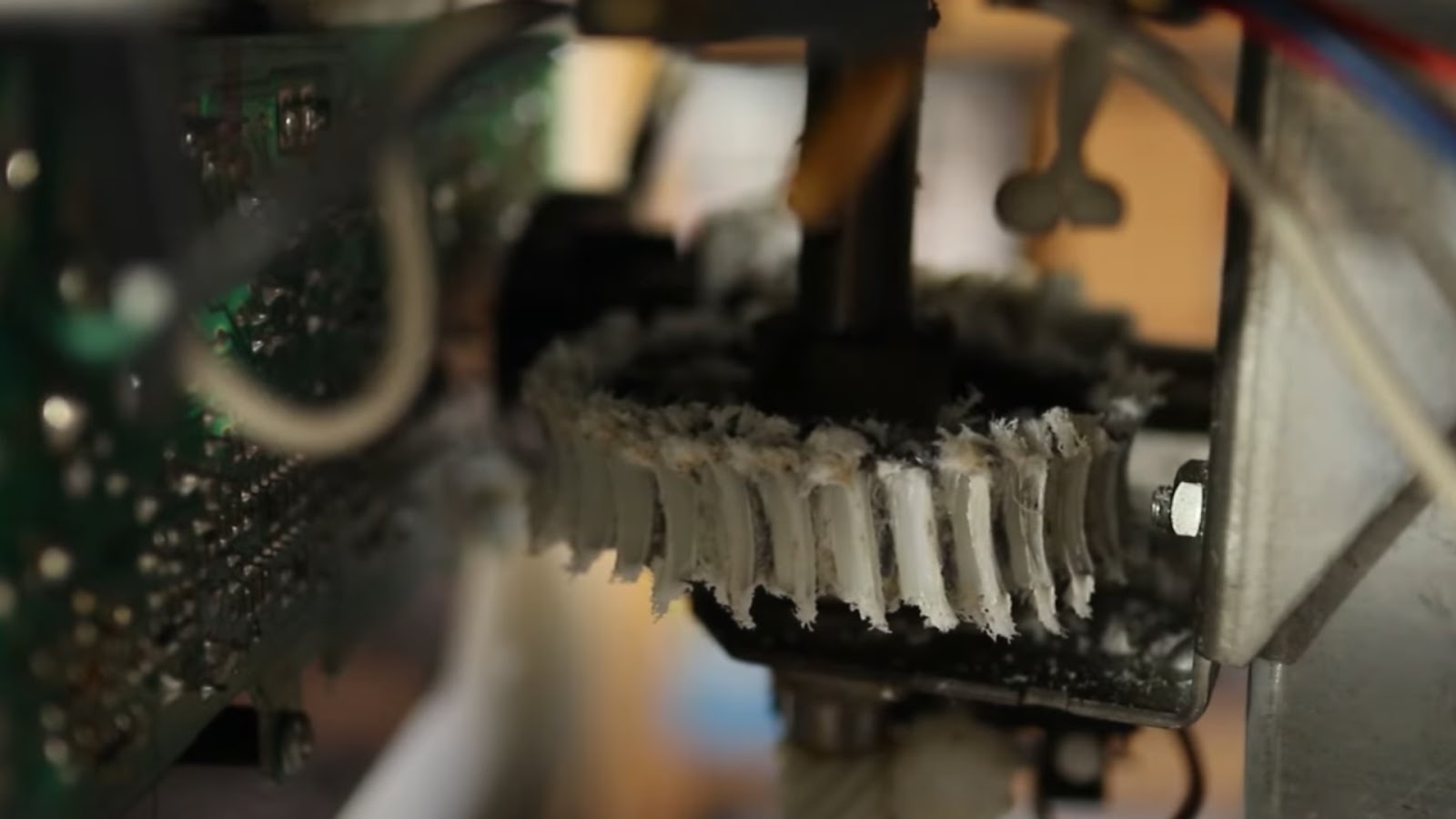An image of a stripped garage door gear