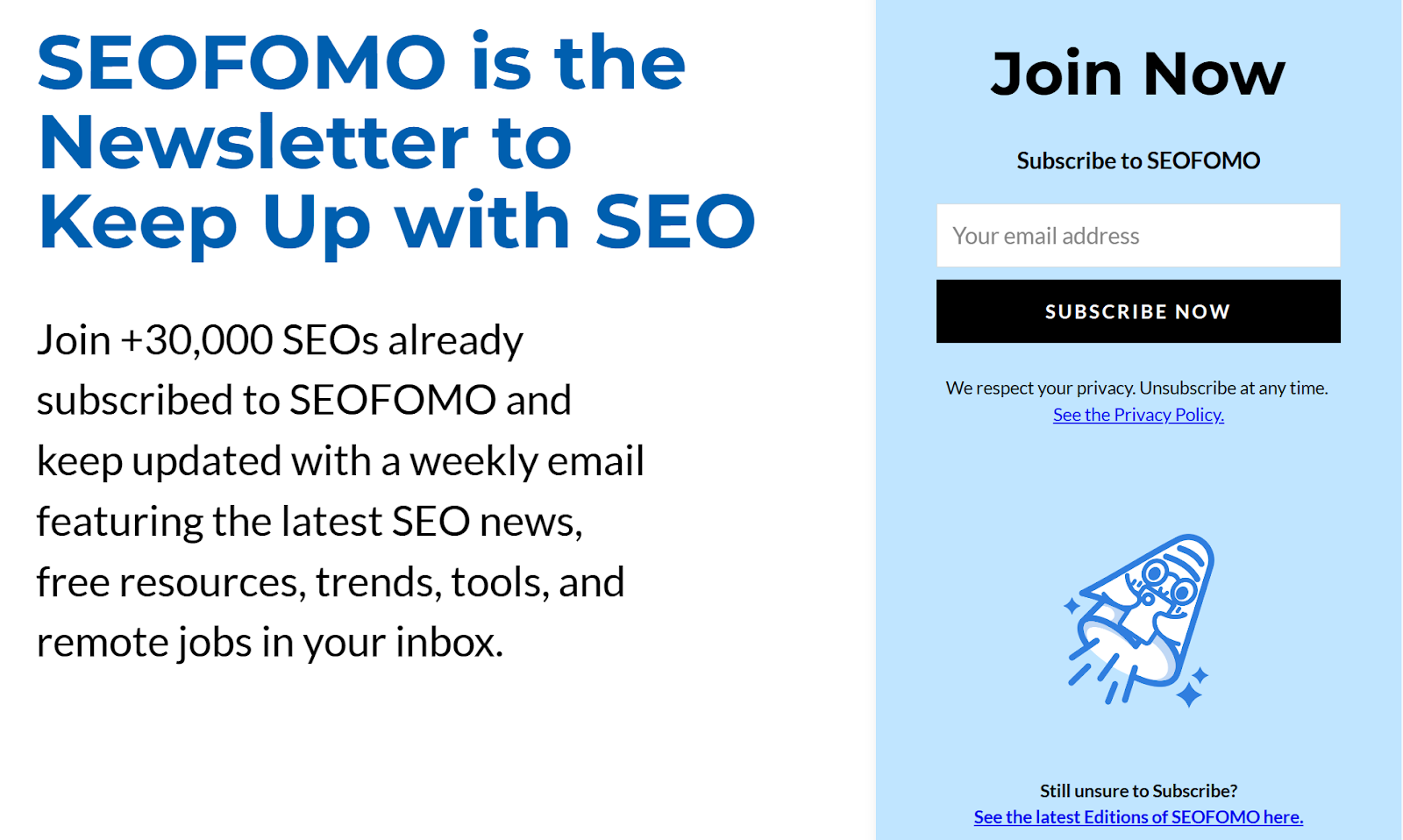 The SEOFOMO Newsletter by Aleyda Solis (Home page)