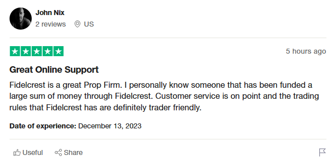 Fidelcrest reviews on Trustpilot