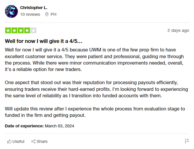 UWM Trading reviews on Trustpilot