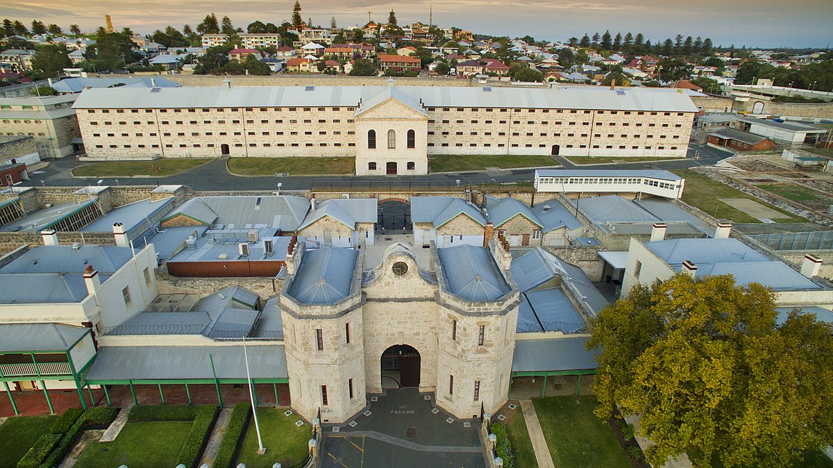 View of the whole Fremantle Prison from the top