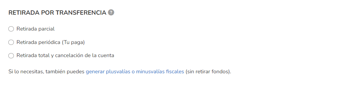 Retirar fondos Indexa