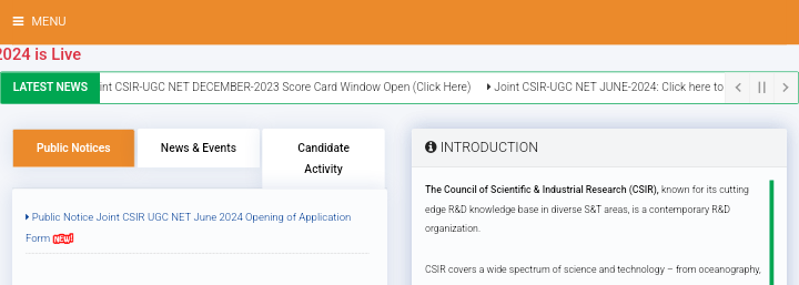 CSIR NET 2024 Exam