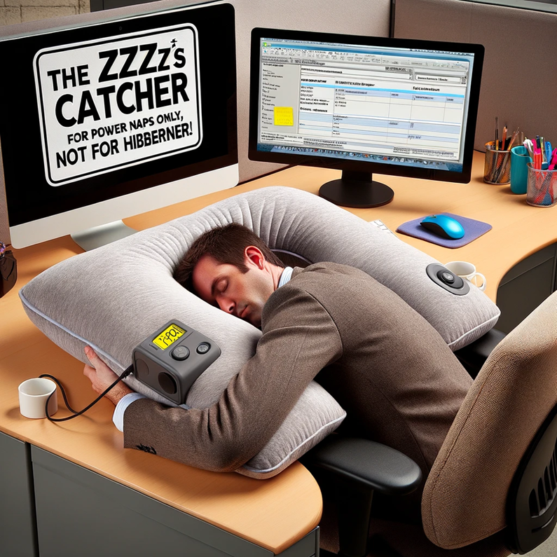 The Zzz's Catcher – Nap Pillow with Built-in Alarm