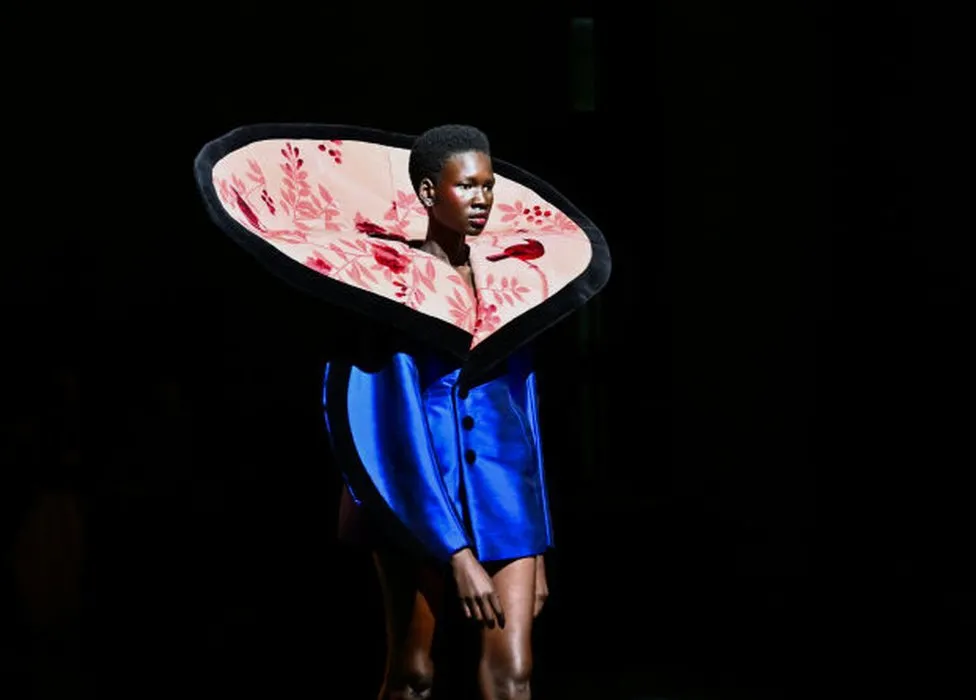 London Fashion Week AW24: Picture of a model rocking a blue gown on the runway