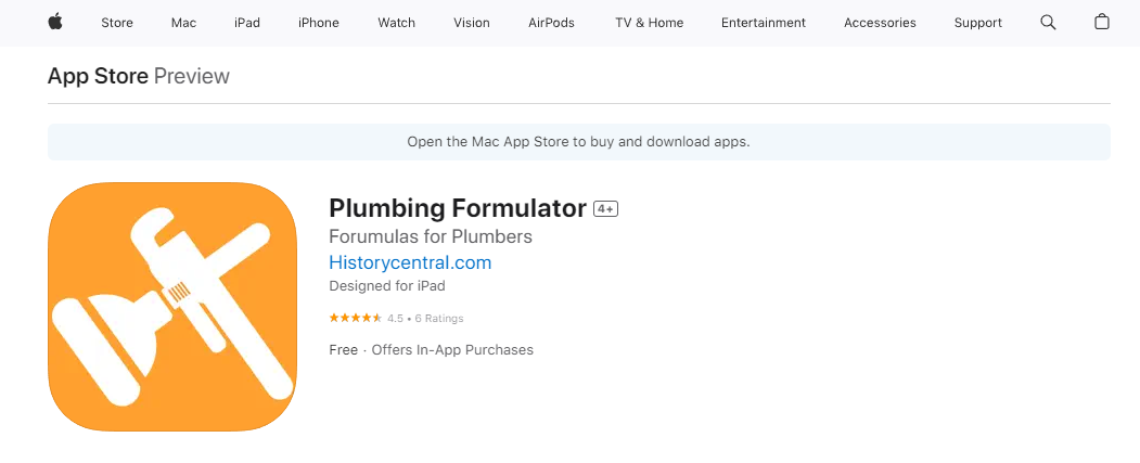 Plumbing Formulator app