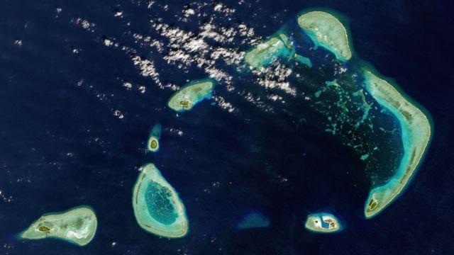 Cụm Lưỡi Liềm thuộc quần đảo Hoàng Sa, nơi xảy ra trận hải chiến vào năm 1974