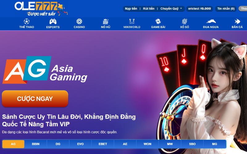 Casino OLE777 là sân chơi cá cược đời đầu nổi tiếng