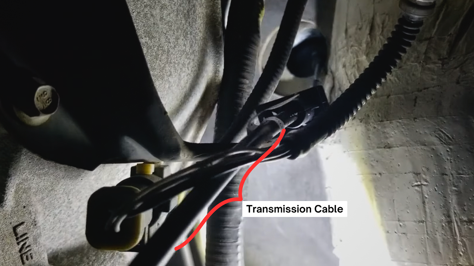 Locate Transmission Cable Underneath Truck