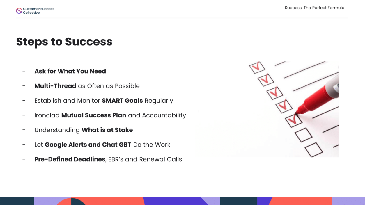 Steps to success