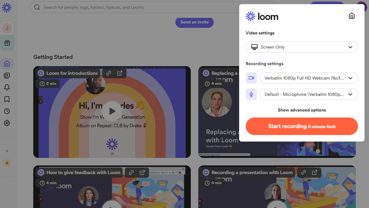 Loom's Screen & Video Recording Tool