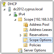 Erstellen Sie die DHCP-Option 66 – Bereichsoptionen