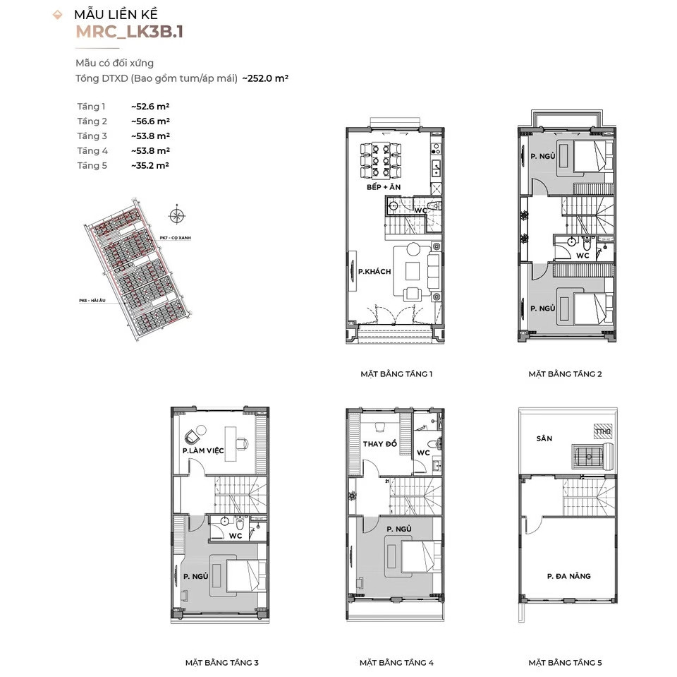 Thiết kế liền kề dự án Vinhomes Ocean Park 3. Ảnh: Vinhomes