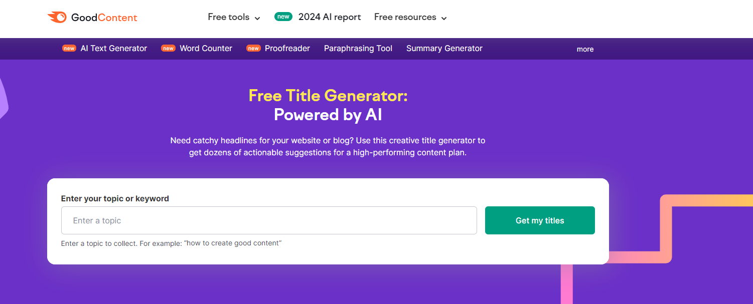 SEMrush AI Title Generator 